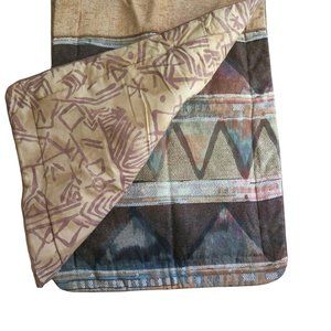 2 Vintage Thomasville King Pillow Shams Abstract Tapestry Mid Century Modern USA